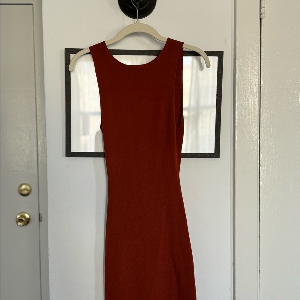 Bec & Bridge Rust Cutout Mini Dress - Picture 3 of 4